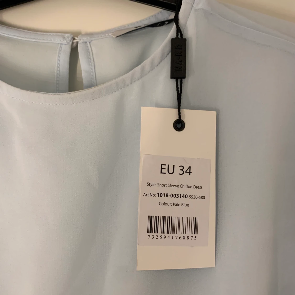 Blå kort klänning  - 91