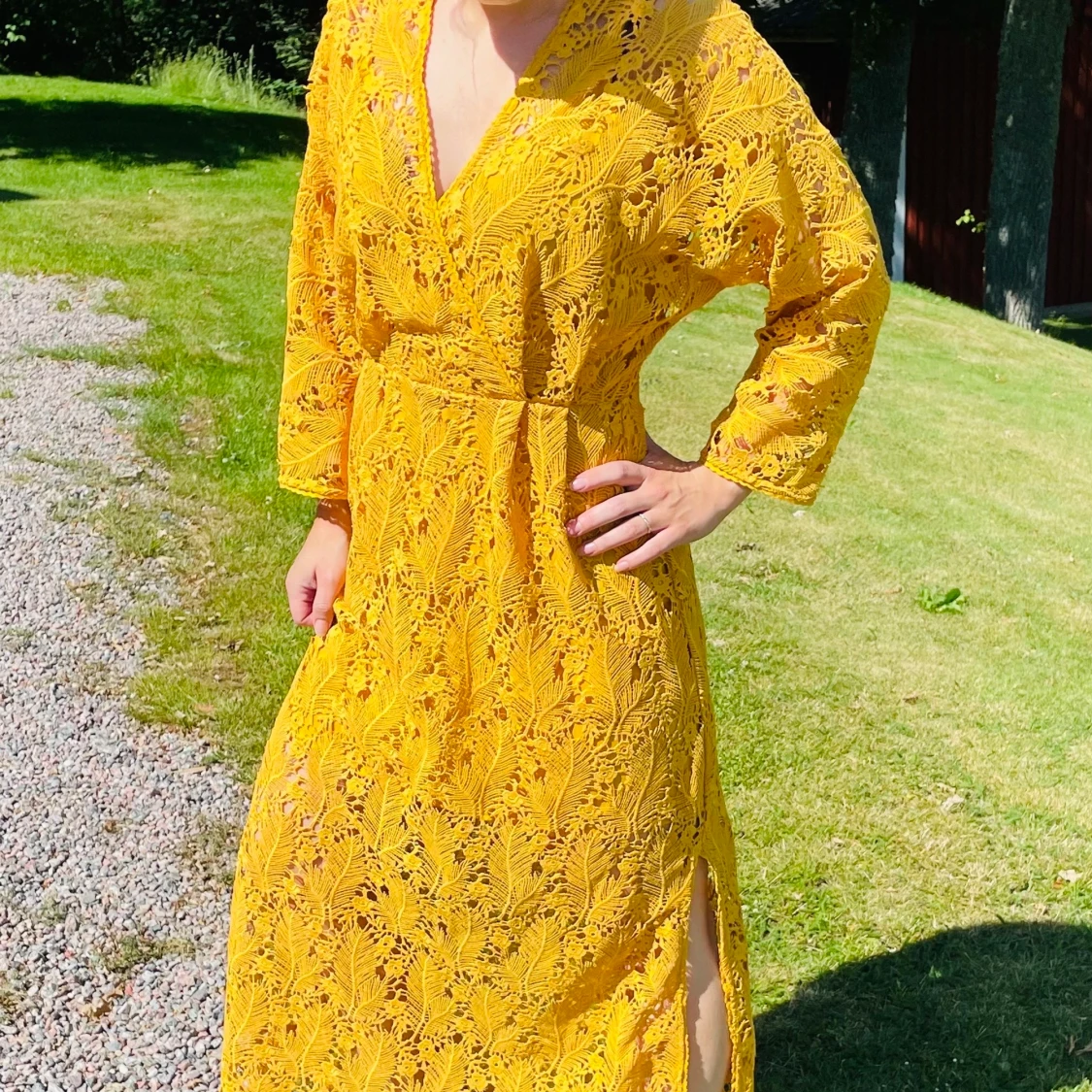 Senapsgul klänning - 91