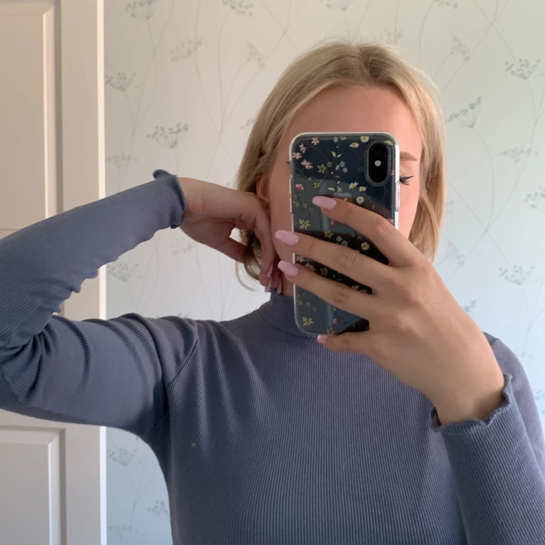 Lila volang tröja - 90