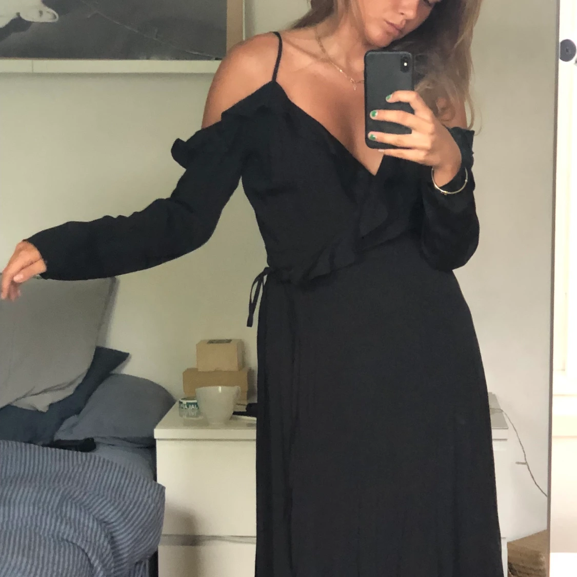 Långklänning med öppna axlar - 91