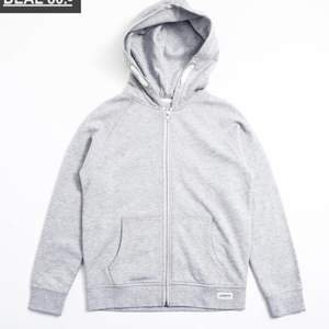 Fin grå zip hoodie. Är i storlek 160 men skulle nog säga att den sitter som xs.