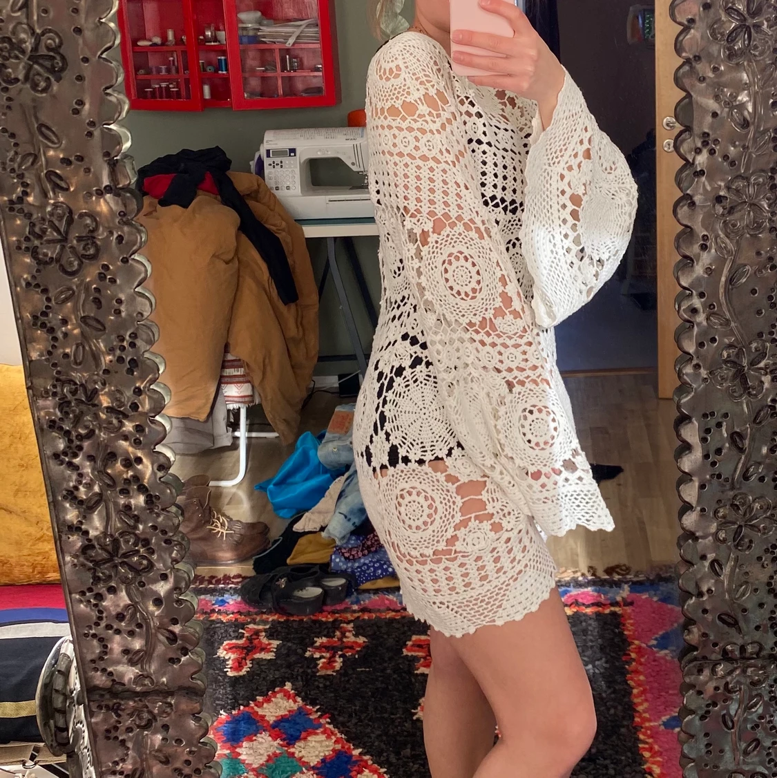 Virkad klänning strl M