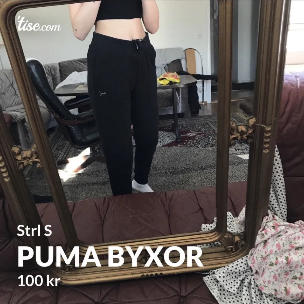 Säljer jätte sköna mjukis byxor från Puma som jag köpt för ungefär ett år men knappt använt. (FRAKT DISKUTERAS). Jeans & Byxor.