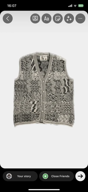 vintage grey mister cobra knitted vest  - -vintage grey mister cobra knitted vest   -size: medium/large