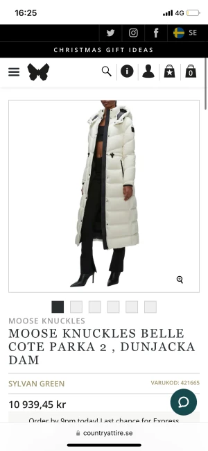 Moose knuckles- vinterjacka - Dam - Helt ny Moose Knuckles vinter jacka i förpackning med kvitto och prislapp. Superfin och varm jacka som man kan ha i flera år fram.  Storlek M. Köpt från CountryAttire, länk kan skickas. Nypris 10,939 jag säljer den för 9500kr. Helt oanvänd enbart testad. 