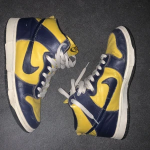 1999 Michigan dunks - Från 1999 Första re-release av dunks, äg en bit sneaker historia  Storlek 42,5 Inga fel, lite heeldrag  Går helt och hållet att använda.