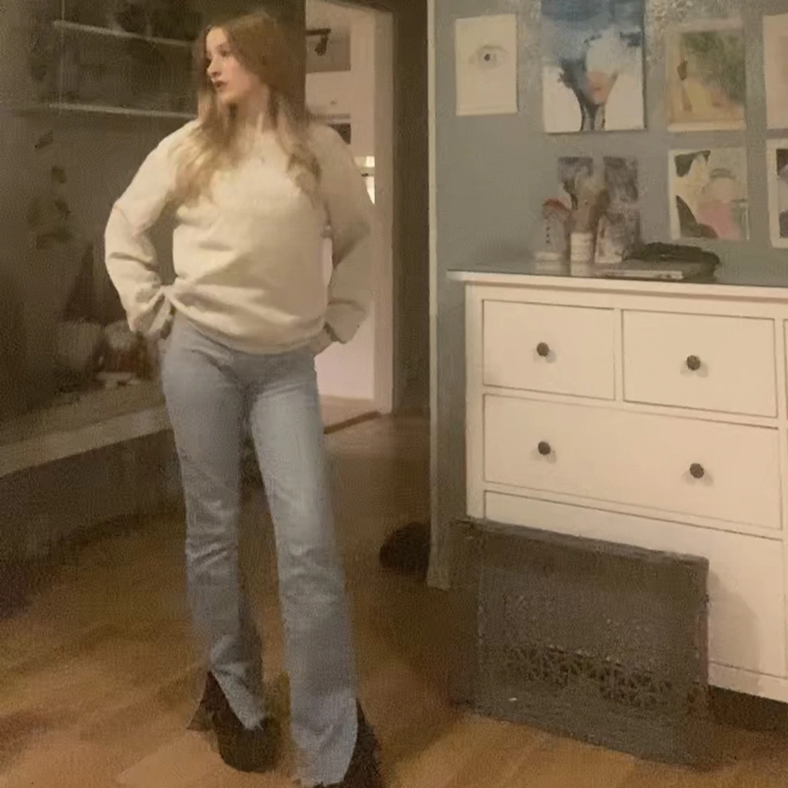 Jeans med slits  - 90