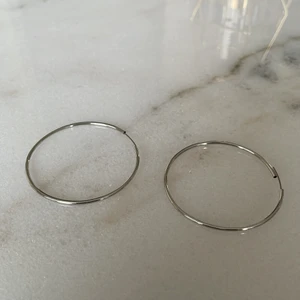 Runda örhängen  - Ett par runda örhängen som jag har använt 1 gång men aldrig mer. Lätta att bära, väger nästan ingenting.