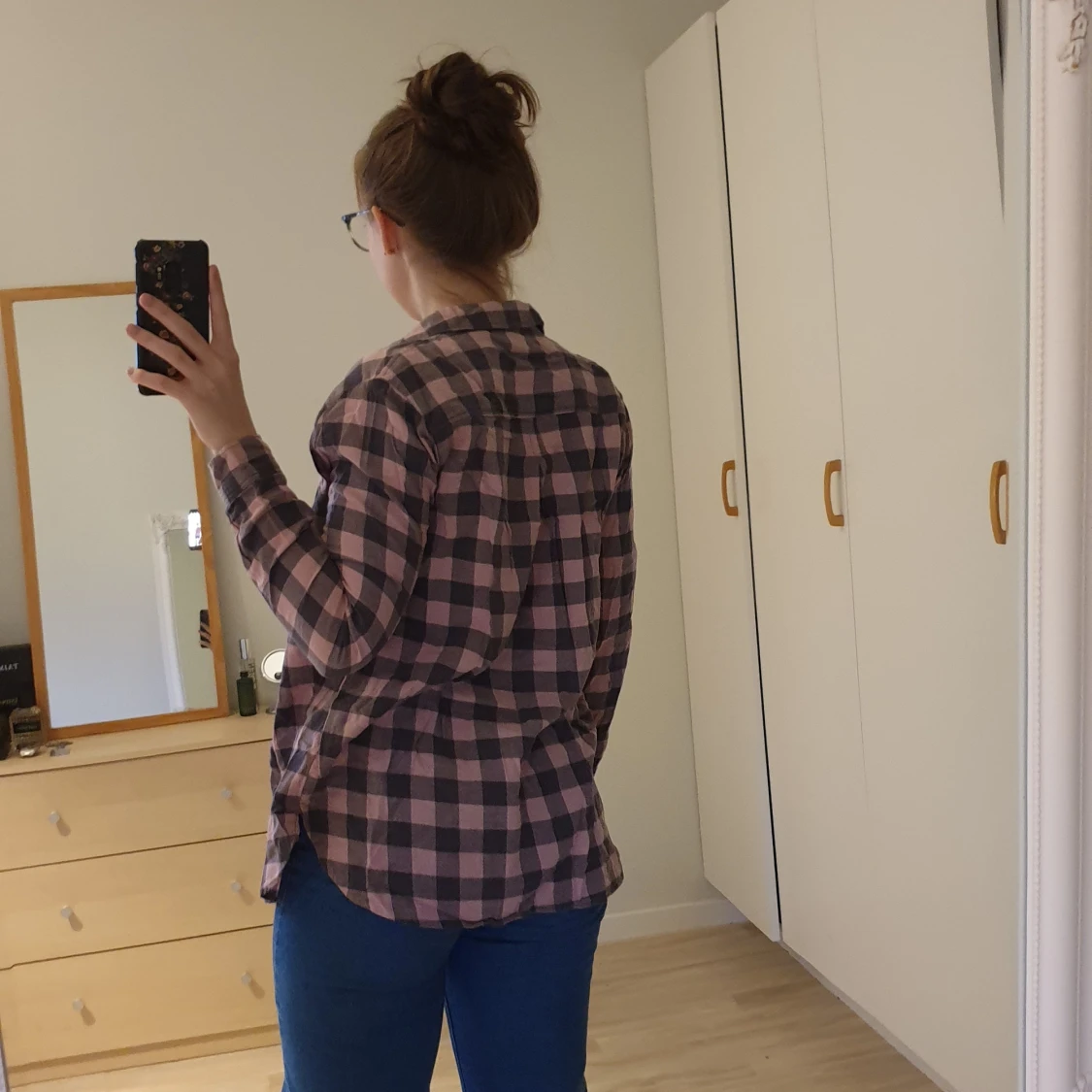 Rosa ruting flanell skjorta - 91