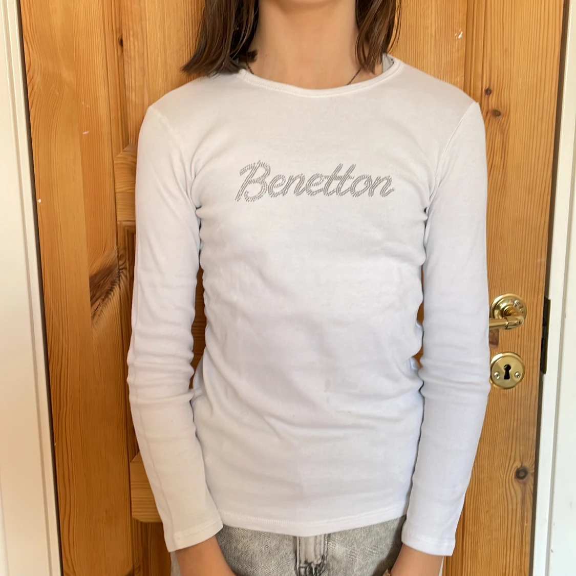 Vit benetton tröja