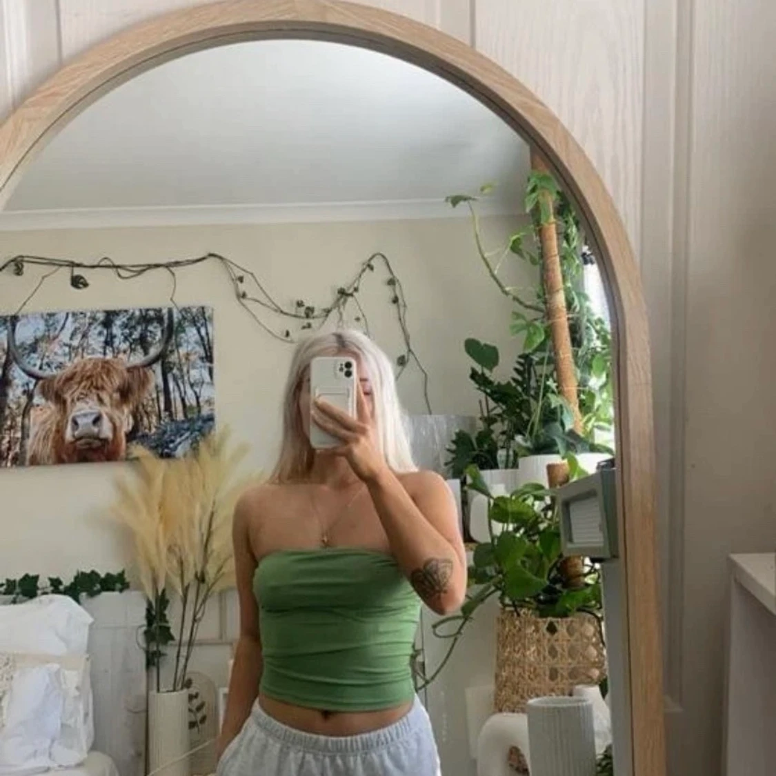 Grön crop top ☘️