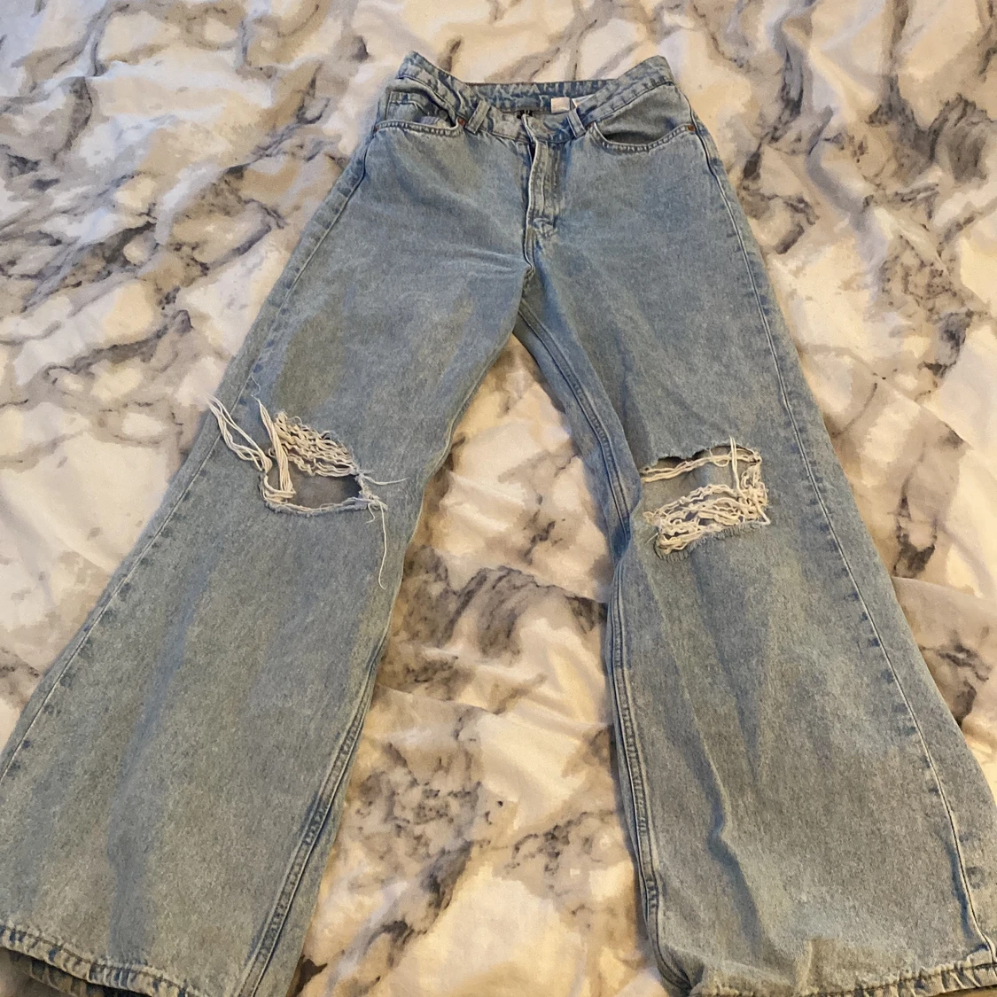 Blå Baggy jeans! Använda några få gånger