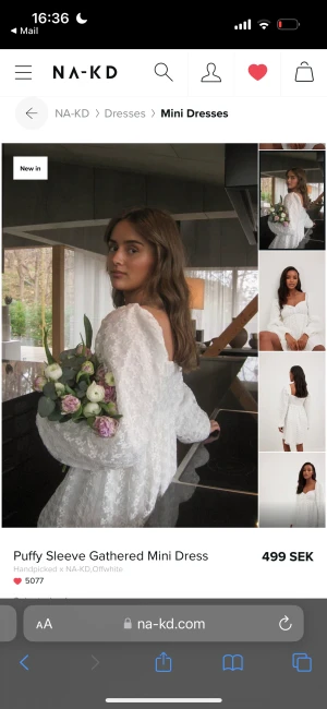 Vit klänning - Säljer denna sjukt snygga klänningen perfekt till studenten, aldrig använd med prislapp kvar i storlek 38!!!! Köpare står för frakt 