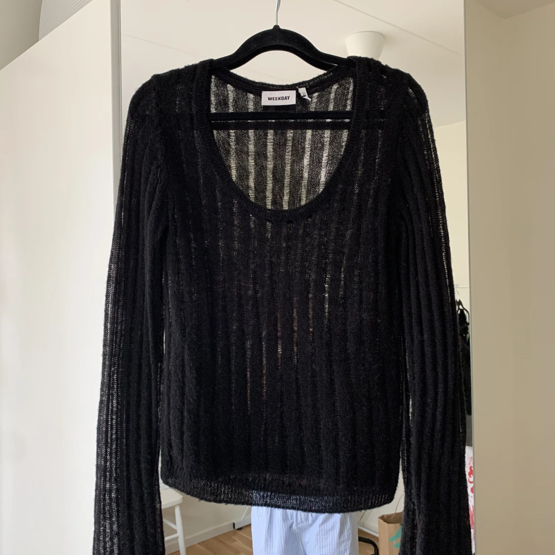 Stickad långärmad - 90