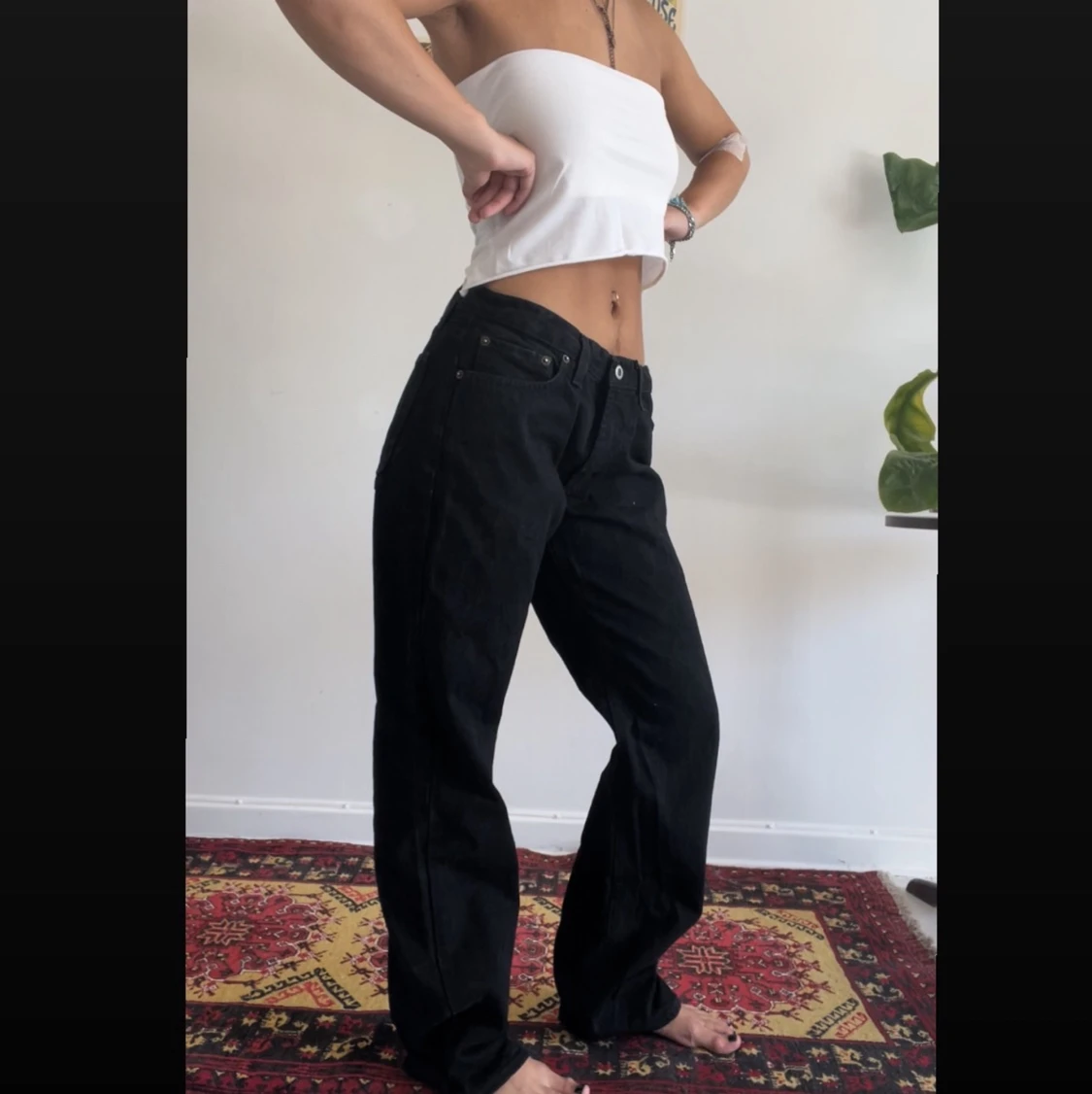 Baggy svarta jeans - 90