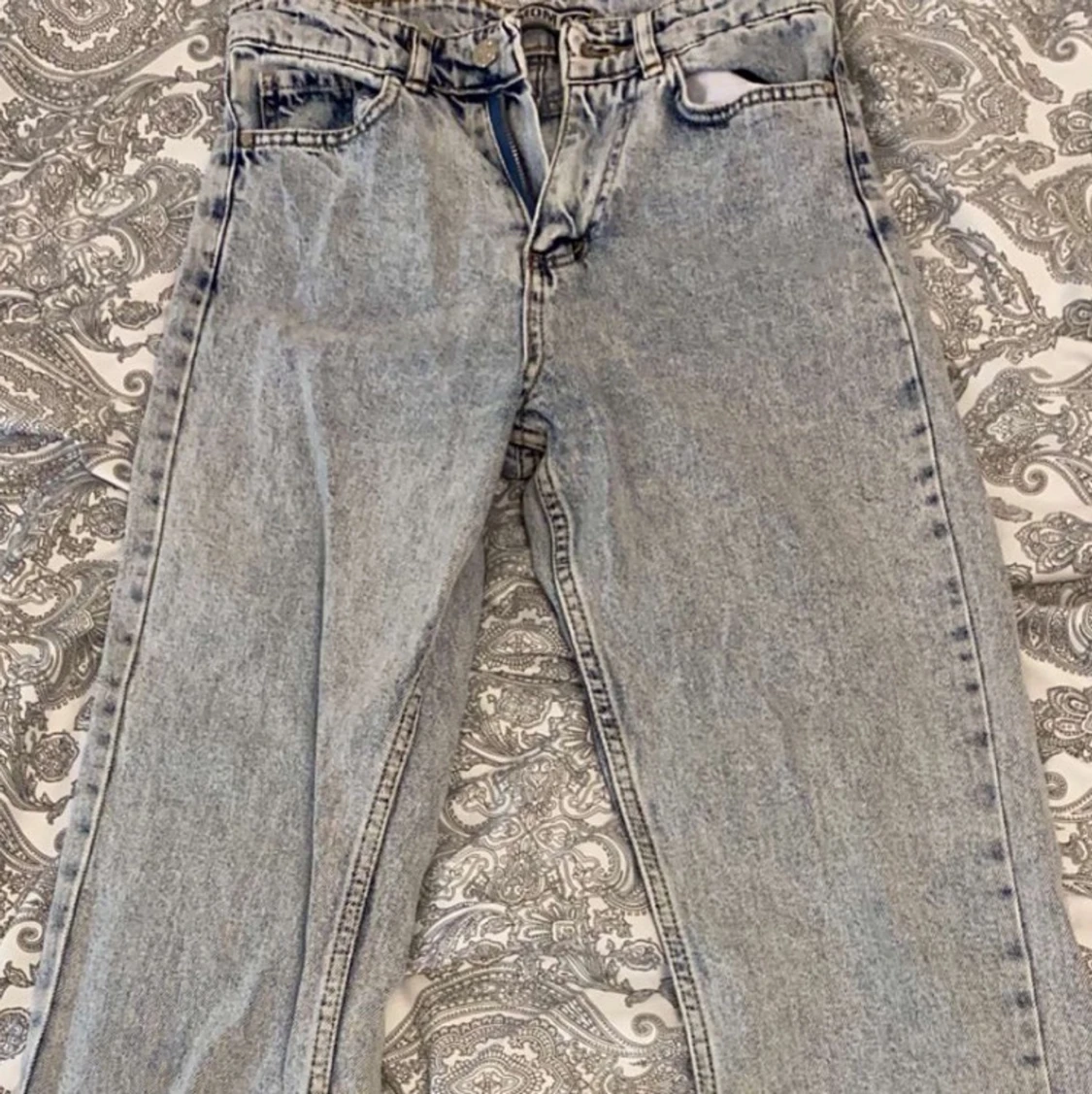 blåa mom jeans - 90