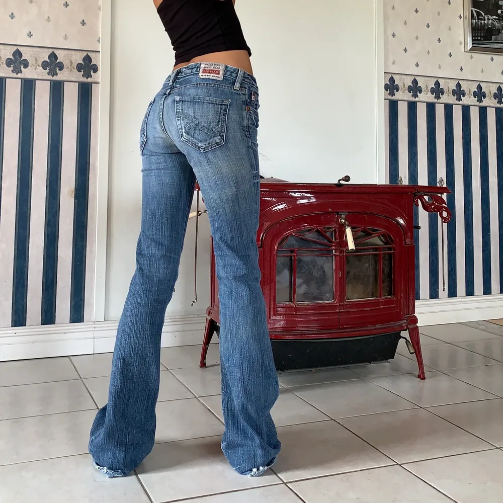 SÅLDA FÖR DIREKTPRIS💞Låga Vintage jeans från ”Big Star”💞 midja 80cm+ stretch, Innerben 84,5. Bra skick! . Jeans & Byxor.