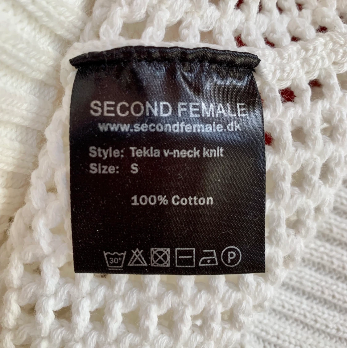 Vit V-ringad Tröja Second Female S - 91