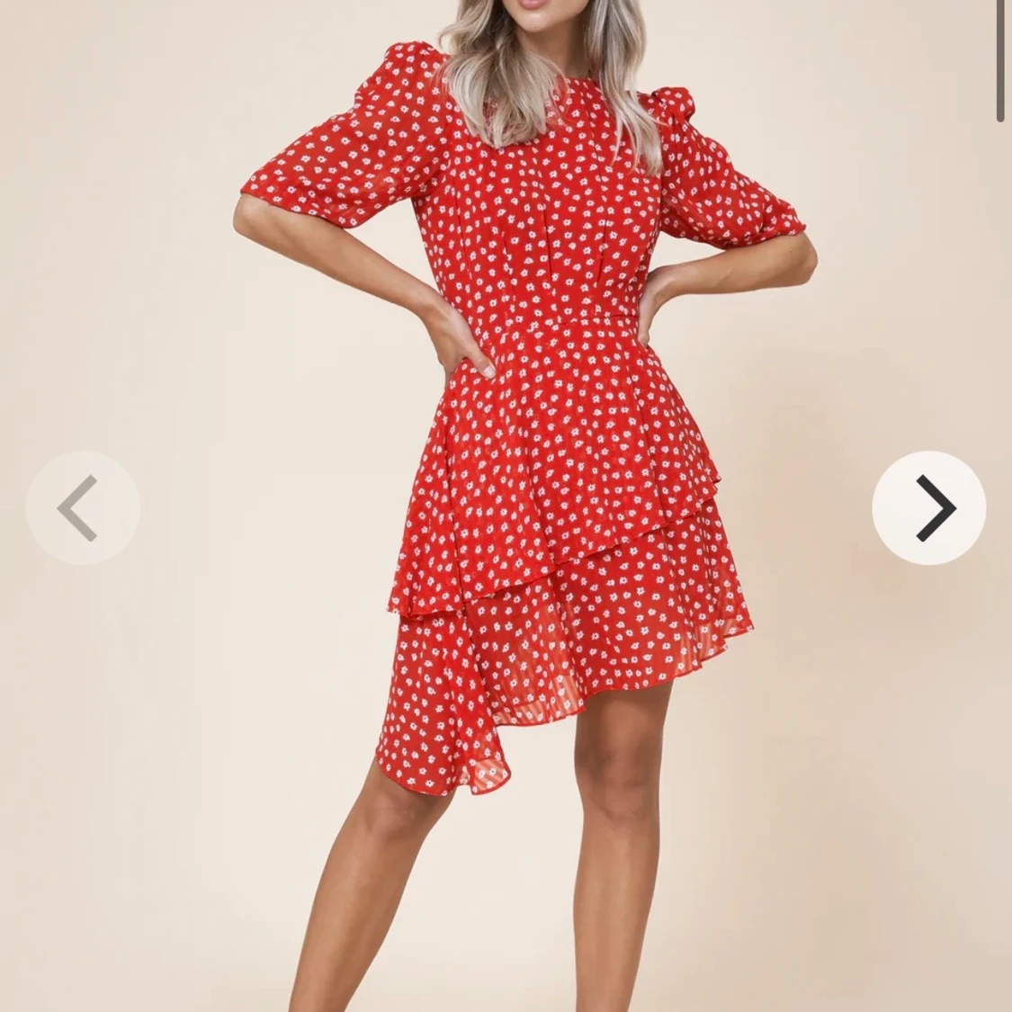 Adoore Asymmetric Dress Red