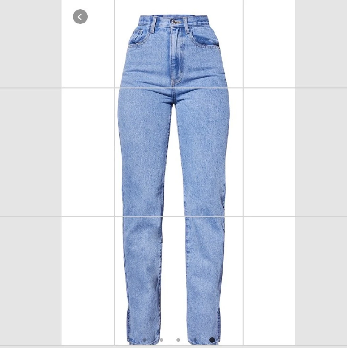 Straight leg jeans med split - 90