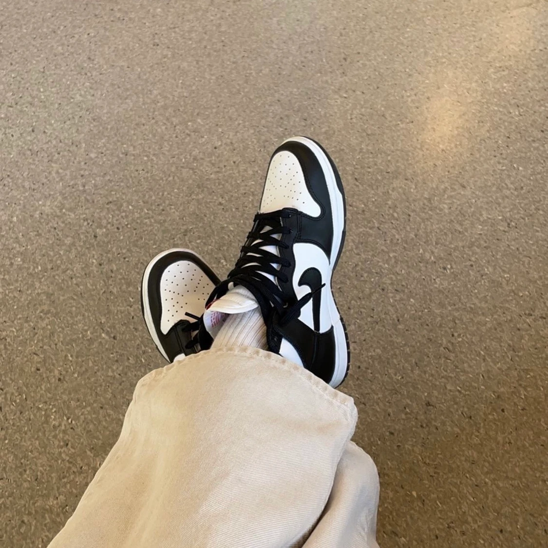 Nike dunk high black, white 