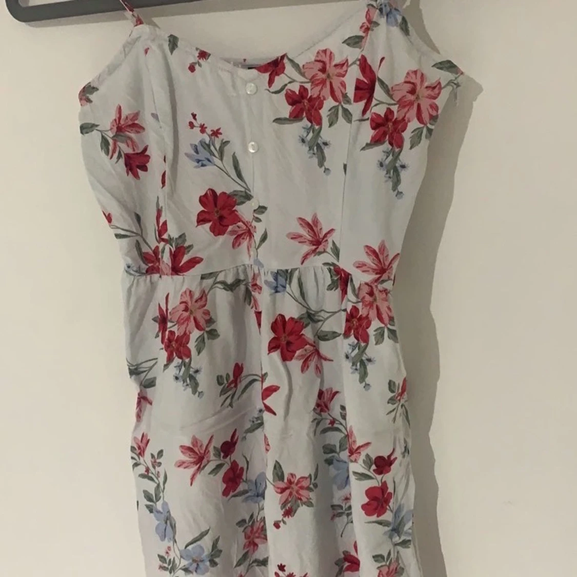 Blommig klänning, storlek xs - 90