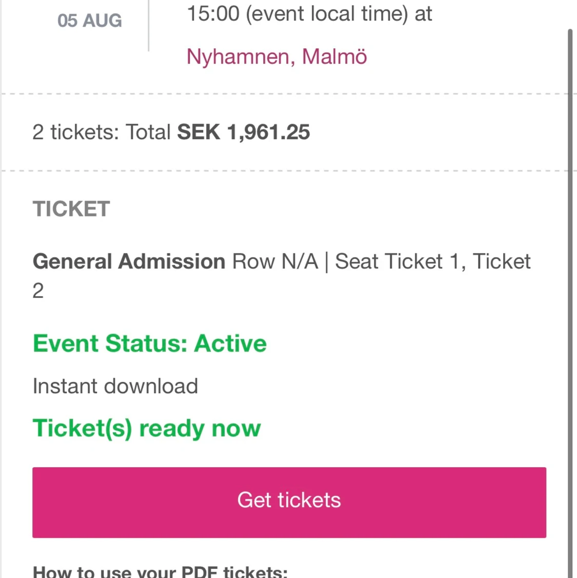 BIG SLAP Justin Bieber biljetter  - 90