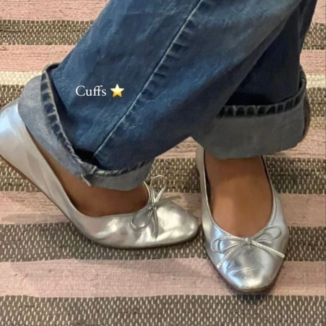 Ballerinaskor i silver