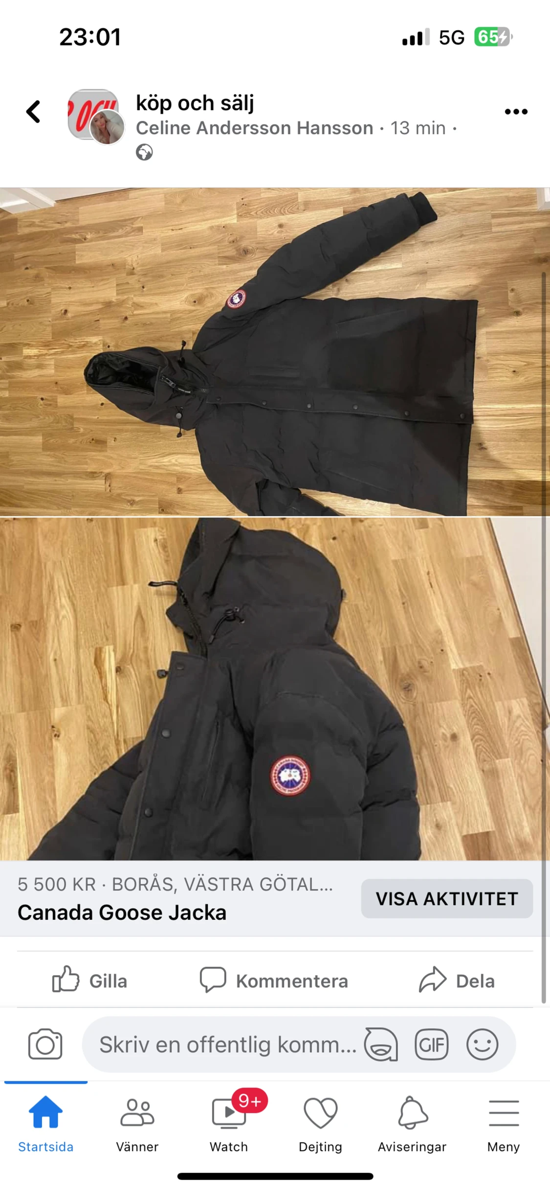 Canada goose jacka herr