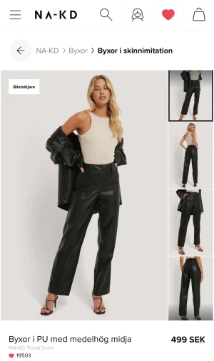 Skinnbyxor - Helt nya lappen finns kvar, midrise, EU38