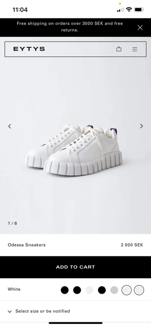 Eytys skor - Så snygga vita eytys sneakers! Coola men kommer ej till användning. Köpta på deras sample sale men bara använda en gång!   Nypris: 2000kr