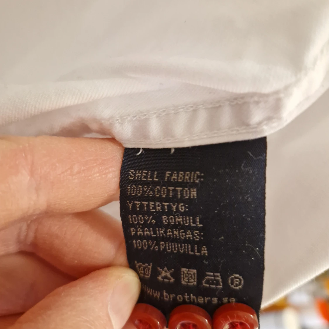 White riley shirt with red squared pattern - 91