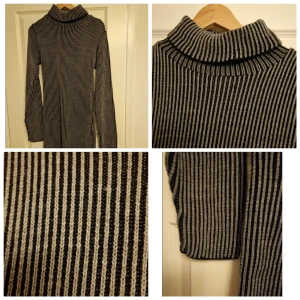 Warm cozy winter dress  - Black and grey. Warm.