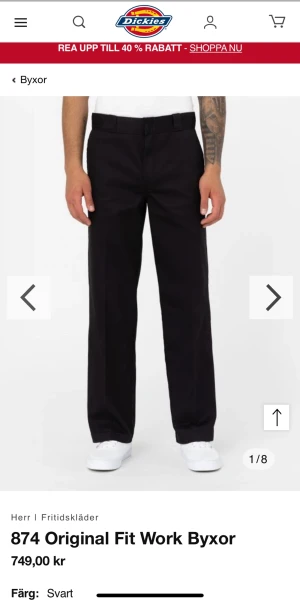 svarta dickies byxor  - svarta dickies byxor 874 original fit. lätt använt. 