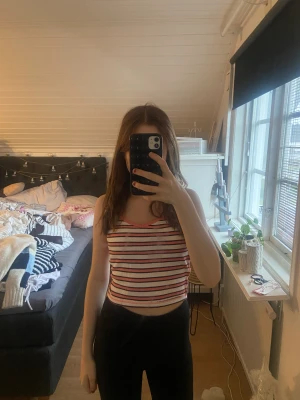 Trendigt randigt linne - Rosa topp