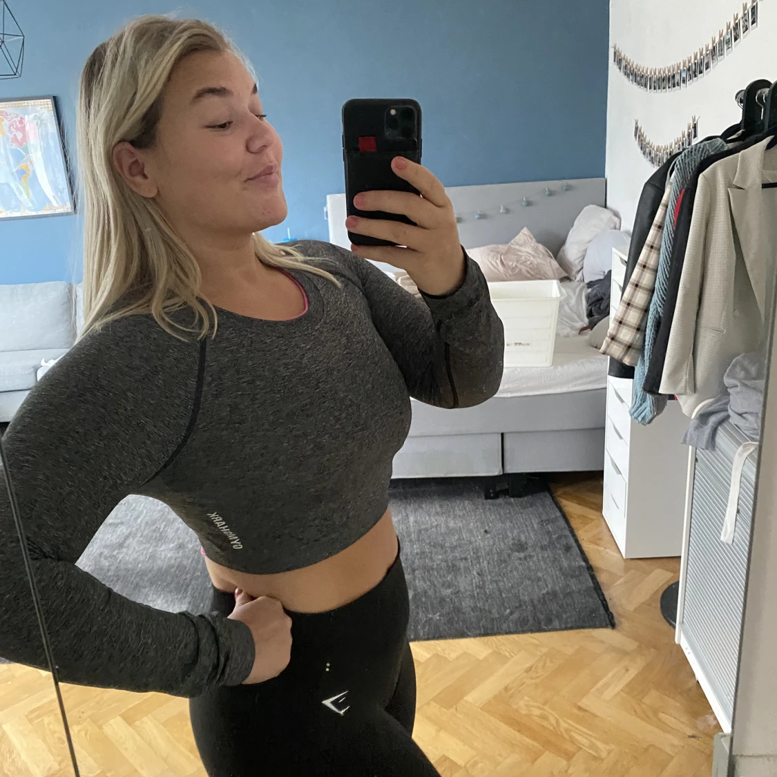 Grå träningstopp gymshark  - 90