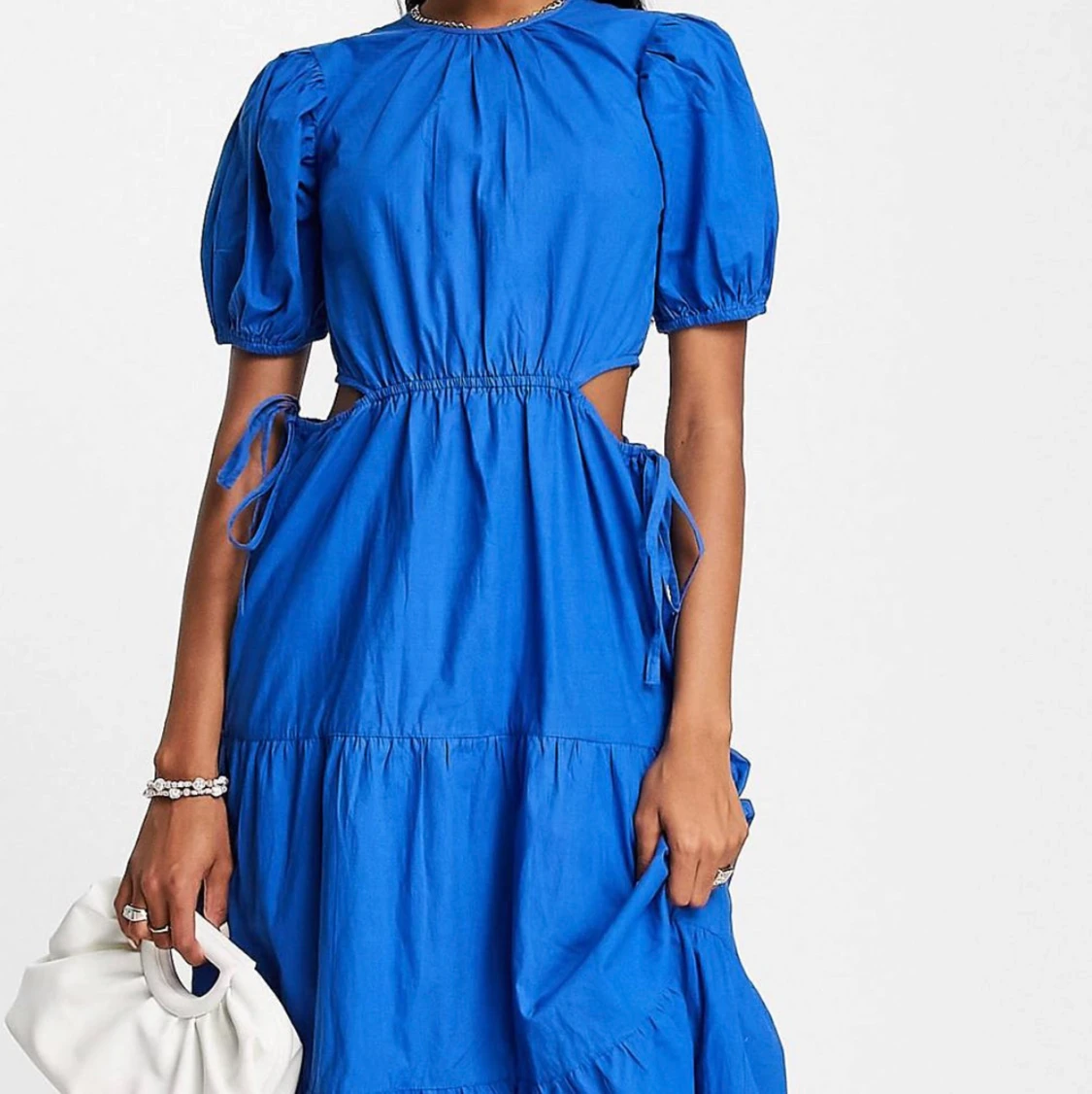 Koboltblå midiklänning (nyskick)