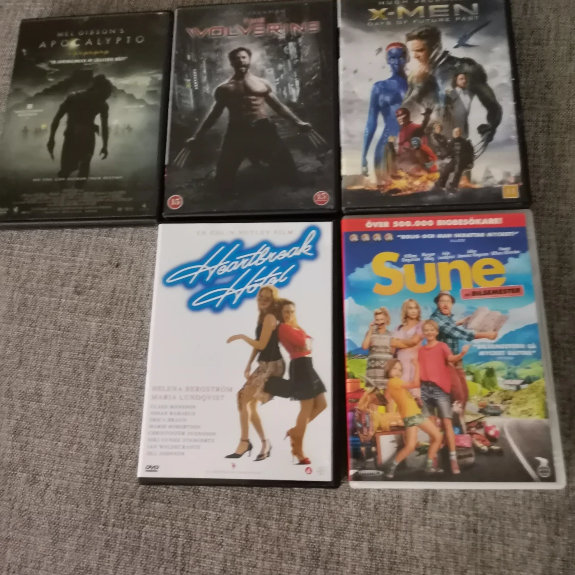 5 st dvd filmer 20 kr st eller alla för 100