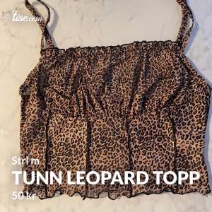 Tunn leopard topp från shein  Strl M  Kontakta för att köpa 