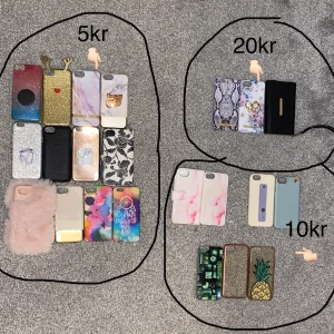 Mobilskal  - Säljer mina mobil skal i iPhone 6s, iPhone 7 och iPhone 8. Vissa kan ha lite repor men de flesta är fina. De är använda några gånger och vissa aldrig. De kostar från 5-20kr (hör av er för närmre bilder) 