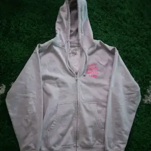 ASSC zip-hoodie i Large, rosa tryck fram och bak, cond 8/10