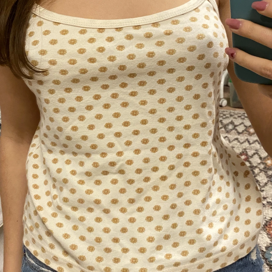Blommig topp - 90