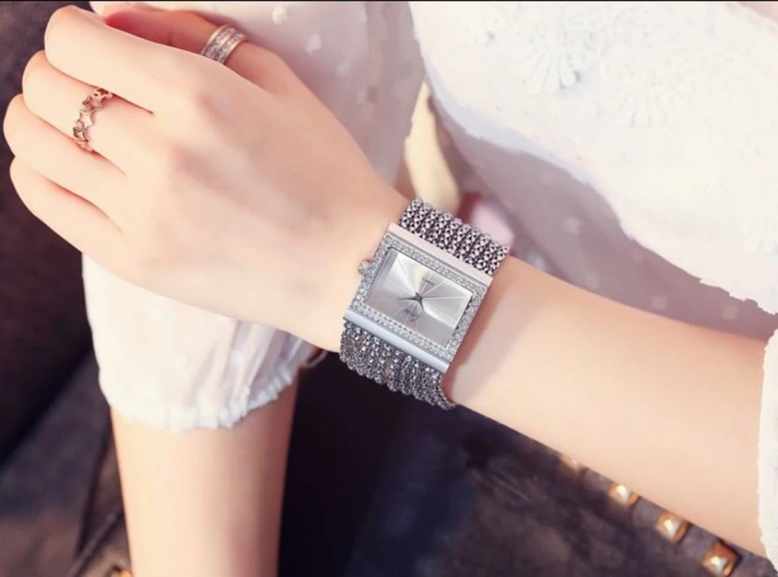 Super Häftig Dam Strass Klocka  - 90