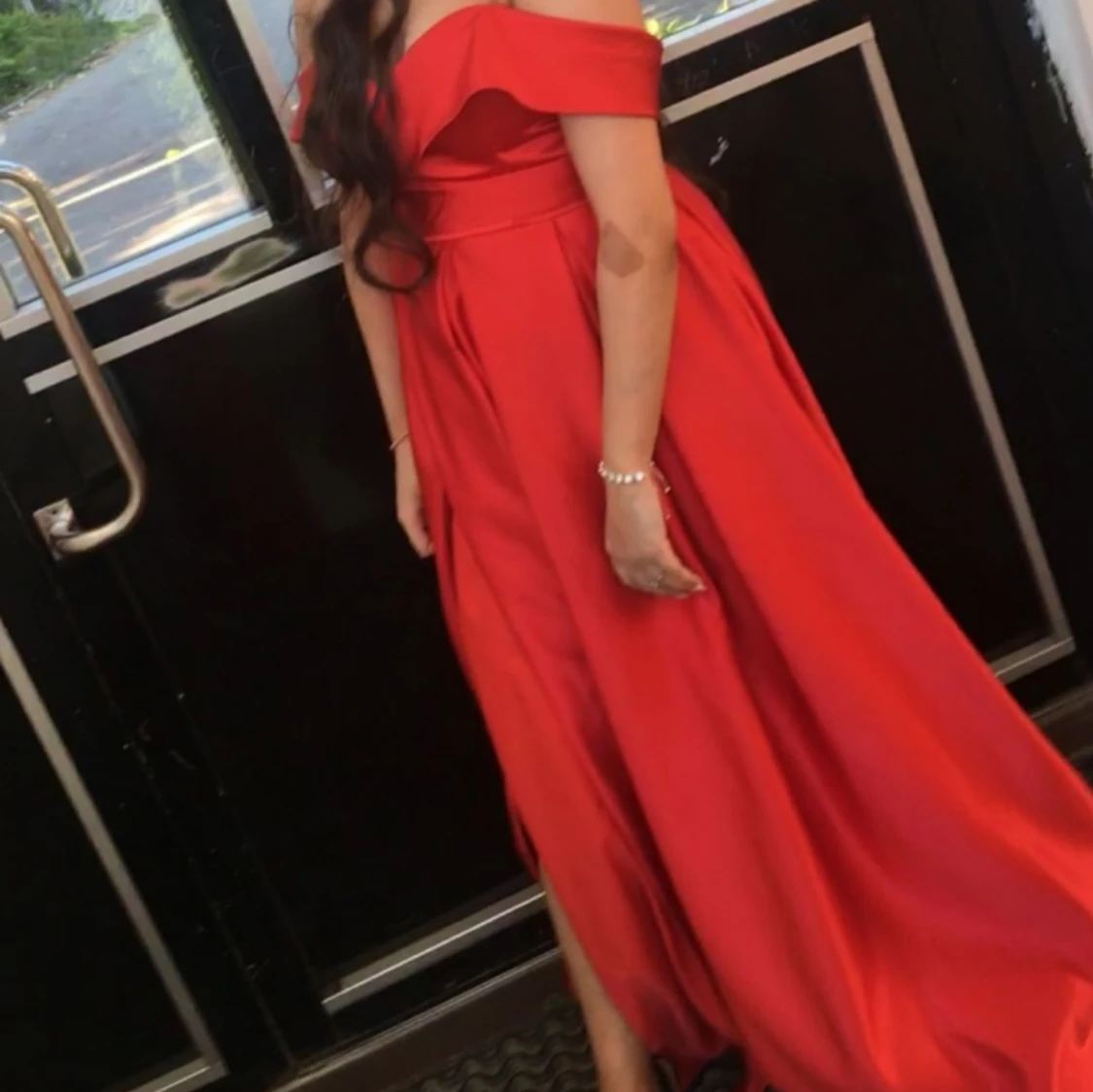 Röd klännig fest - 90