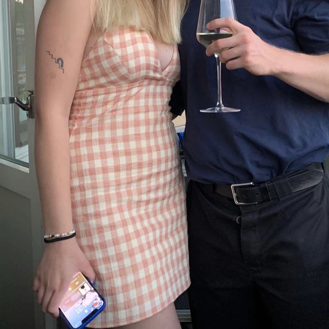 Rutig klänning från zara 