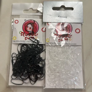 Rubber gum - Till håret. Svarta och genomskinliga. Samköp gärna med annat från mig