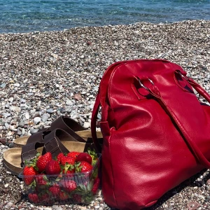 Röd väska - Fin röd väska, bra skick. Köparen står för eventuell frakt.🌸