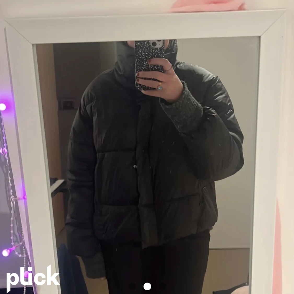 Svart pufferjacka - 90