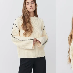 Stickad tröja Gina Tricot - Jättefin cremevit stickad tröja från Gina som är slutsåld. Strlk S. Använd endast en gång.  Pris kan diskuteras 