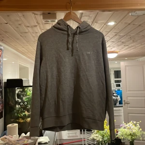 Grå hoodie - Grå Lee hoddie, finns två små hål, går o sy igen utan att det skulle synas. 100kr